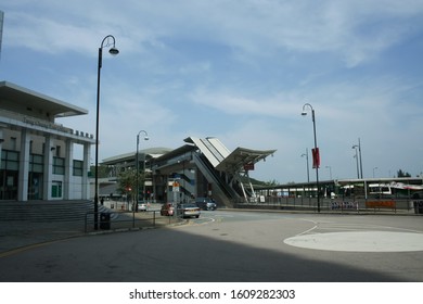 Hong Kong - October 4 2007: Tung Chung Station. Station On The Tung Chung Line Of The MTR Rapid Transport System In Hong Kong.