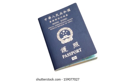 Hong Kong Passport Isolated On White Background 