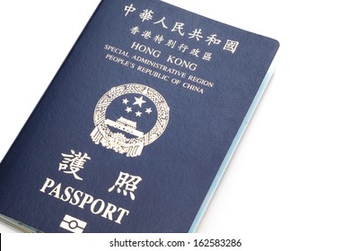 Hong Kong Passport Isolated On White Background