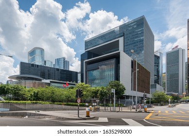 HONG KONG - September 10, 2017 : The Central Government Complex Of Hong Kong In Tamar Which Houses The Headquarters Government And Legislative Council Of HKSAR.