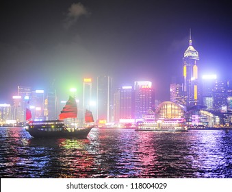 Hong Kong Skyline At Night