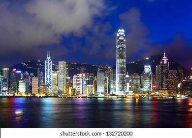 Hong Kong Skyline At Night