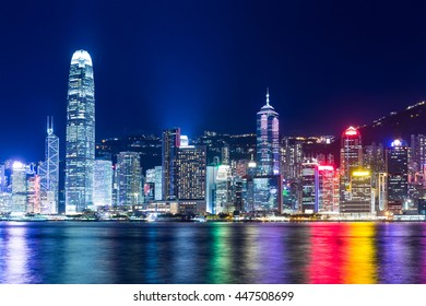 Hong Kong Skyline At Night