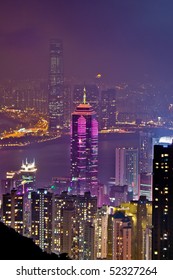 Hong Kong Skyline At Night