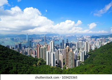 Hong Kong Skyline From Victoria Peak