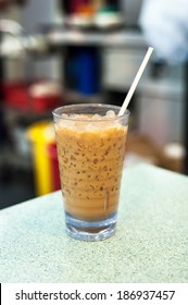 Hong Kong Style Milk Tea In A Local Cafe