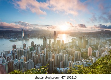 Hong Kong Sunrise At Peak