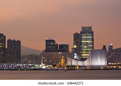 Hong Kong Sunset At Clock Tower