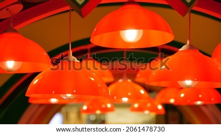 Hong Kong traditional style red light lamp
