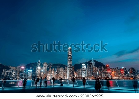 Hong Kong Victoria Harbour View at Night