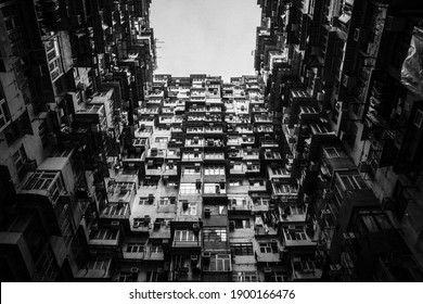 Hong Kong Working Class Neighborhood Buildings