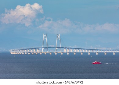 Hong Kong Zhuhai Macao Bridge Over The Ocean In Zhuhai China