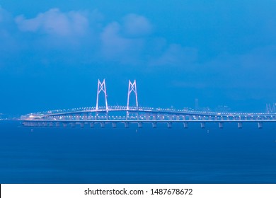 Hong Kong Zhuhai Macao Bridge Over The Ocean In Zhuhai China