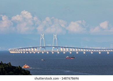 Hong Kong Zhuhai Macao Bridge Over The Ocean In Zhuhai China