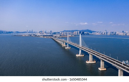 Hong Kong Zhuhai Macao Bridge In Zhuhai,China