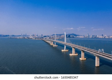 Hong Kong Zhuhai Macao Bridge In Zhuhai,China