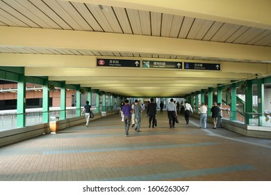 HONGKONG - OCTOBER 4 2007: Tsing Yi Station Bus Terminus. Tsing Yi Island, Hongkong.