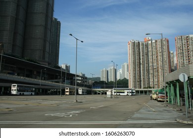 HONGKONG - OCTOBER 4 2007: Tsing Yi Station Bus Terminus. Tsing Yi Island, Hongkong.