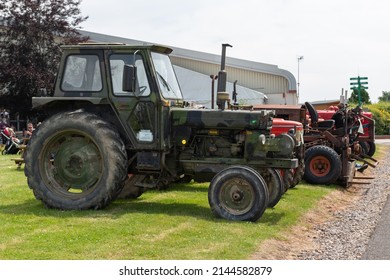 Honiton.Devon.United Kingdom.July 2nd 2021.A Volvo BM T650 tractor formerly used by the Swedish army is on display at the Devon county show