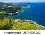 Honolua Bay, Maui, Hawaii taken from a helicopter