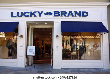 Honolulu - August 7, 2014:  Lucky Brand Store at the Ala Moana Center on August 7, 2014.   Lucky Brand Jeans is an American denim company founded in Vernon, California in 1990.