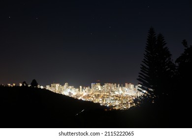 Honolulu City Lights From Scenic Look Out