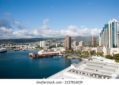 Honolulu Harbor In Oahu USA