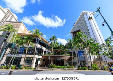 Honolulu, Hawaii - Dec 23, 2018 : International Market Place, Shopping Mall At Kalakaua Avenue, Honolulu