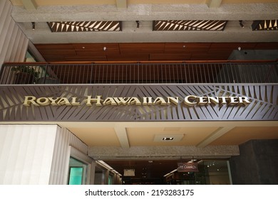 Honolulu, Hawaii USA - July 28 2022: The Sign For The 