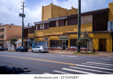 Honolulu, Hawaii, USA.  July 6,   2022.  Urban Decay In Honolulu Is On The Rise And Many Stores Are Closed And Abandoned.