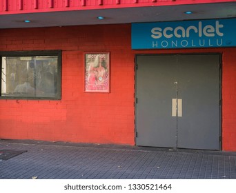 Honolulu, Hawaii, USA.  Mar. 5, 2019.  Darkside Of Fort Street Mall And Chinatown As The Urban Decay Accelerates.