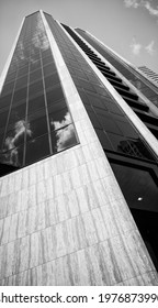 Honolulu, Hawaii, USA.  May 20,  2021.  Honolulu Business District Vertical View Of Modern Architecture In The Financial District