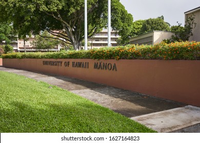 Honolulu, Hawaii, USA - Nov 23, 2019: University Of Hawai'i At Manoa.