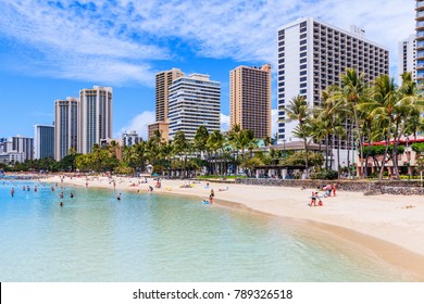 Honolulu, Hawaii. Waikiki Beach in Honolulu.