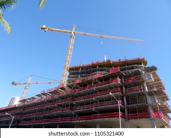 Honolulu - January 19, 2016: Luxury Condo Anaha At Ward Village Under Construction In Kakaako, Hawaii.  Designed By World Renowned Architect, Bohlin Cywinski Jackson.