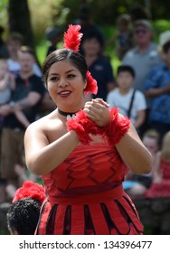 HONOLULU - MARCH 26: Dancer Performs Traditional Ritualistic Dance From The Pacific Island Of Tonga. Pacific Islanders Take Place In Cultural Event In Hawaii On March 26, 2013 In Honolulu.