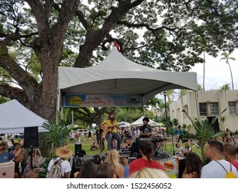 Honolulu - September 2, 2017:  Mike Love Music Plays At The VegFest.