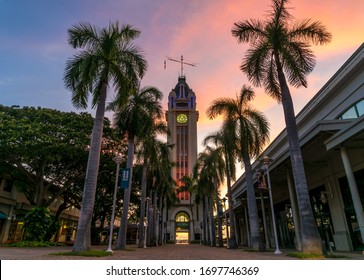 Honolulu Tower During Sunset In Honolulu