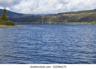 Hood River Bridge Spanning The Columbia River Gorge