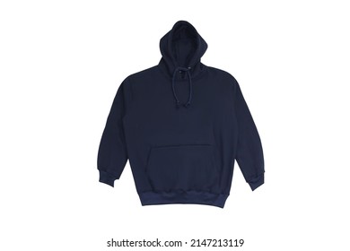 Hoodie Blue Navy With White Background