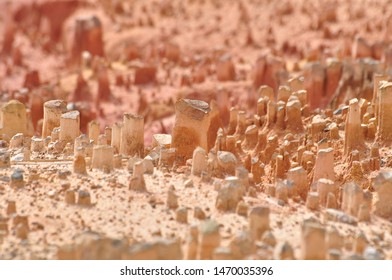 Hoodoo Rock Formations, Fairy Chimney, Gully Erosion. 