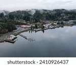 Hoodsport Washington state USA aerial view Winter 2023