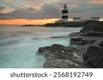 Hook Head Lighthouse (1810) at sunset, Hook Head, Co. Wexford, Ireland