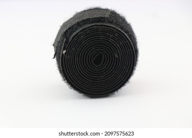Hook and loop fastener or Velcro tape isolated on white, Velcro used in cloth and other items where adhering and separation is necessary