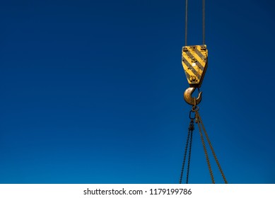 Hook With Suspended Load On The Crane