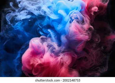 Hookah colorful swirling smoke wallpaper, abstract dancing cloud background, paint in water - Shutterstock ID 2002148753