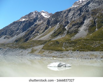 Hooker Lake Is A Proglacial Lake. It Is Located In The Hooker Valley, Within The Aoraki/Mount Cook National Park In New Zealand's South Island.