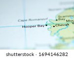 Hooper Bay. Alaska. USA on a geography map