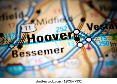 Hoover. Alabama. USA On A Map