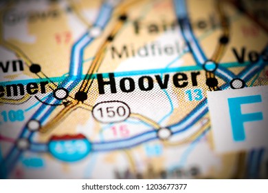 Hoover. Alabama. USA On A Map